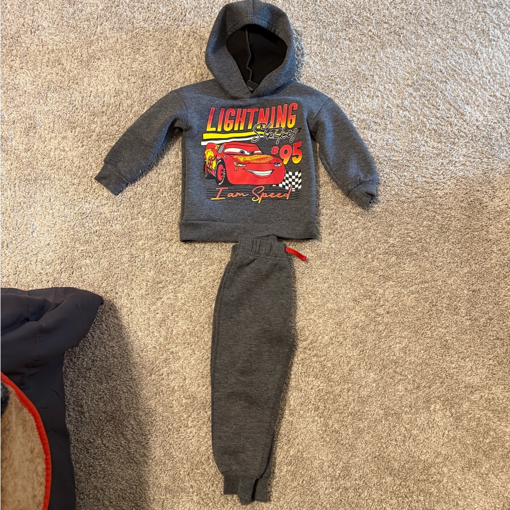 Disney Gray Lightning McQueen Kids Matching Set 3T